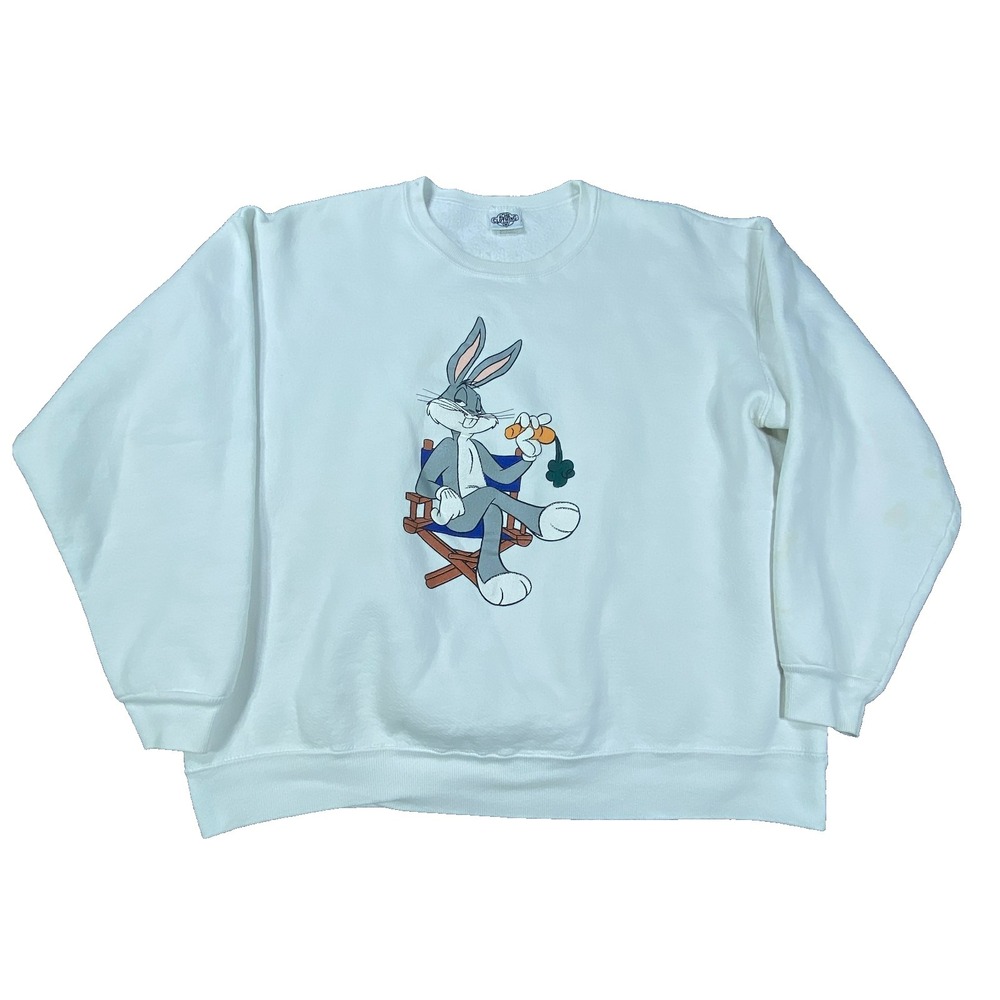 Vintage Bugs Bunny Sweater XL 1991 Warner Bros Looney Tunes Embroidered‎ ACME